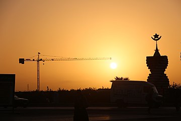 Le carrefour Madrid à Nouakchott. Mars 2019.