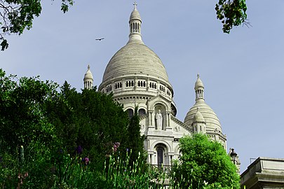 Close-up view of Sacre-Coeur Basilica