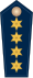 Blue epaulette with 4 golden stars