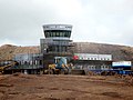 Saint Helena Island airport terminal under construction in September, 2014.