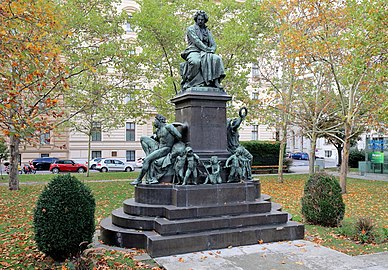 Beethoven-monumentet på Beethovenplatz i Wien