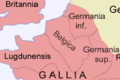 Image 34The Roman province of Gallia Belgica in around 120 AD (from History of Belgium)