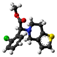 Ball-and-stick model clopidogrel