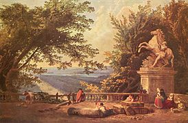 La Terrasse de Marly Hubert Robert.