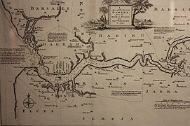 Map of the River Gambra (now the Gambia) 1732