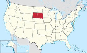 Map of the U.S. with Dakota a Deas highlighted