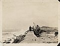 Crews replacing riprap at Galveston Seawall after a 1915 hurricane