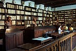 Vista da biblioteca da Casa Museo Plantin-Moretus