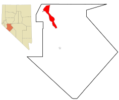 Location in Mineral County and the state of Nevada