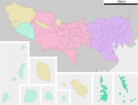 Mapa de las islas Ogasawara (Prefectura de Tokio)