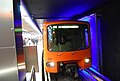 Garnitură de metrou în stația Gare de l'Ouest / Weststation, aprilie 2009.