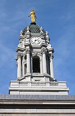 The cupola and Statue of Justice, from the rear