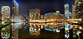 Chicago River at night