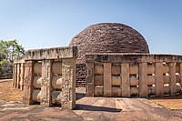 Sanchi Stupa No.2, the earliest known stupa with important displays of decorative reliefs, c. 125 BCE[25]
