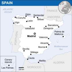 Location o Spain