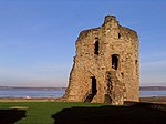 Flint Castle including revetment wall of ditch, Castle Dyke Street