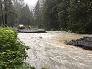 洪水流による道路舗装の損壊