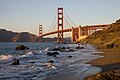 Image 54Bridges, such as Golden Gate Bridge, allow roads and railways to cross bodies of water. (from Transport)