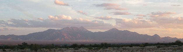 The southern end of the Santa Ritas from Sahuarita, Arizona