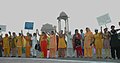 Image 11A formation of human chain at India Gate by the women from different walks of life at the launch of a National Campaign on prevention of violence against women, in New Delhi on 2 October 2009 (from Developing country)