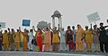 Image 6A formation of human chain at India Gate by the women from different walks of life at the launch of a National Campaign on prevention of violence against women, in New Delhi on 2 October 2009 (from Developing country)