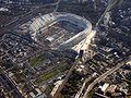 Die Baustelle des Stadions im Februar 2009