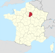 Lage des Departements Seine-et-Marne in Frankreich