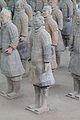 一号坑兵俑群 View of a group of warriors at the end of the Pit 1