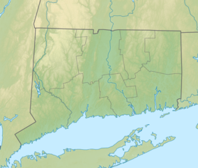 Map showing the location of Sleeping Giant State Park