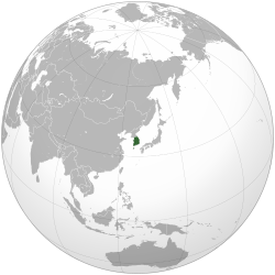 Ligging van Suid-Korea