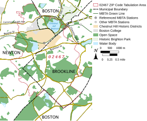 Map of Chestnut Hill