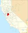 State map highlighting San Joaquin County