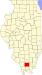 State map highlighting Williamson County