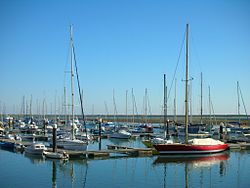 The marina of Olhão, where pleasure boats mix with commercial fishing craft