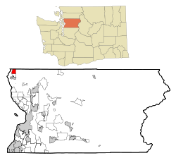 Location of Lake Ketchum, Washington