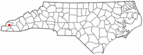 Poziția localității Robbinsville, Carolina de Nord