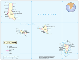 Kaart van Comoren
