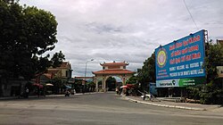 Welcome gates of Hoàng Trù village and Mậu Tài village