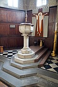 Font from Christ Church, Birmingham now in St Agatha, Sparkbrook