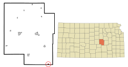 Location within Marion County and Kansas