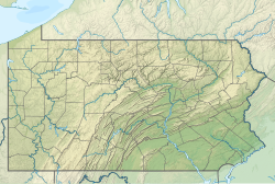 pushpin map showing location of Scotts Creek