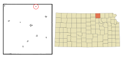 Location of Hollenberg, Kansas