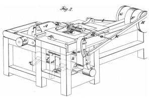 Example of a dimetric perspective drawing from a US Patent (1874)