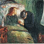 Edvard Munch: Det sjuka barnet (en fjärde version, 1907), olja på duk, 119x121.