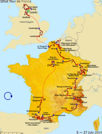 2014 Tour de France rotası