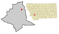 Location of Walkerville in Silver Bow County, Montana