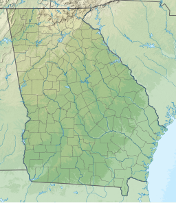 Location of Lake Sinclair in Georgia, USA.