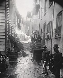 Bandits' Roost, 59 1/2 Mulberry Street, by Jacob Riis (restored by Adam Cuerden)