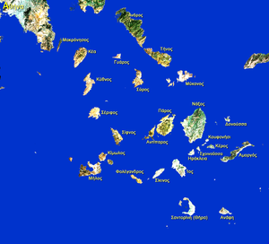 Situs insulae Schoenusae in Cycladibus