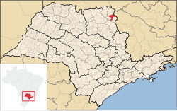 Localização de Franca em São Paulo